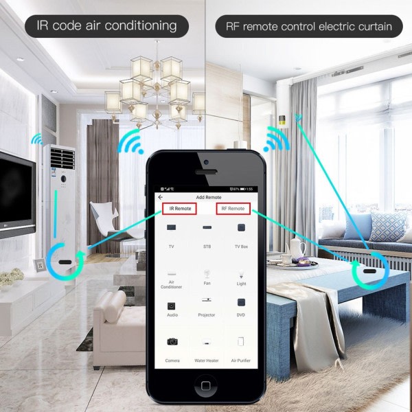 Universal Remote Controller RF Appliances Appliances Tuya Smart Life App Voice Control via Alexa Google Home