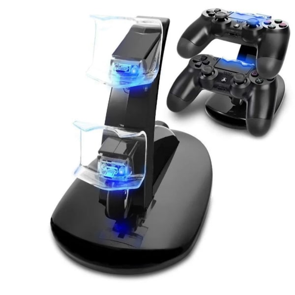Kontroller lader Dokk LED Dobbel USB PS4 Lade Stativ Stasjon Vugge for Sony Playstation 4 PS4