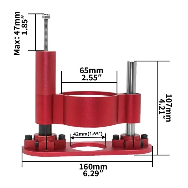 Träbearbetning Precision Router Lift Aluminium Fräs Bord Insats Plåt Kit - Trä Fräs Lyft Bas för Arbetsbänkar
