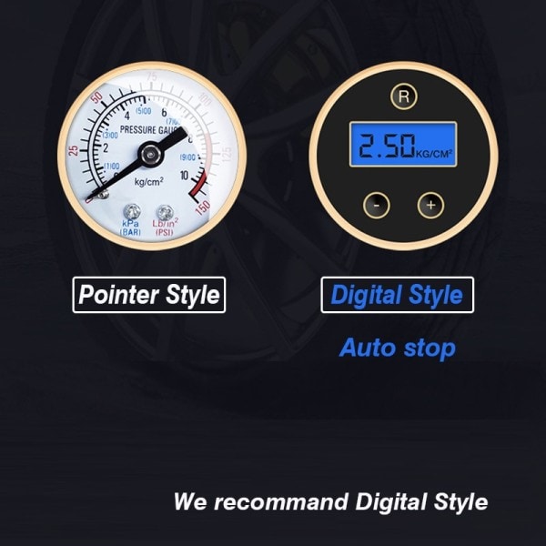 Kannettava auto ilma pumppu sähkö rengas täyttö pumppu 12V digitaalinen ilma kompressori auto rengas pumppu