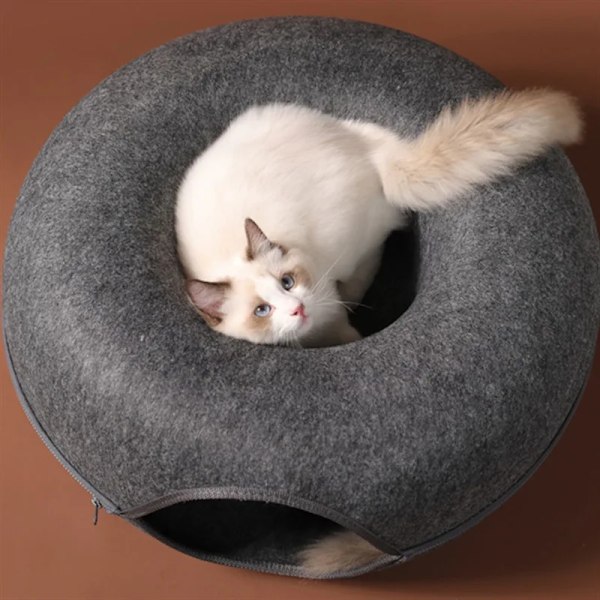 Donut Katt Säng Husdjur Katt Tunnel Interaktivt Spel leksak