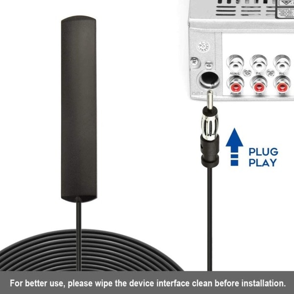 Bil Radio FM Antenn Universal Auto 5M Längd Signal Amp Förstärkare