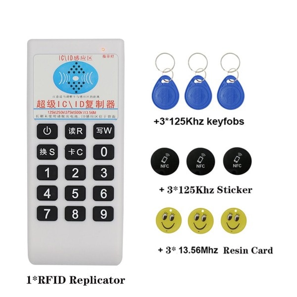 Håndholdt Frekvens 125Khz-13,56MHZ Kopimaskine Duplikator Kloner RFID NFC IC kort læser