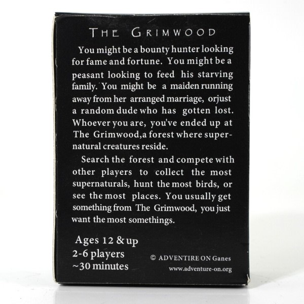Grimwood Card Spelet Lätt Strategic Mycket Kaotiskt Kort Spel 68 Standard Poker Size Cards