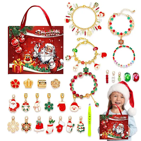 Advent kalender smykker advent jule armbånd i 24 dage nedtælling