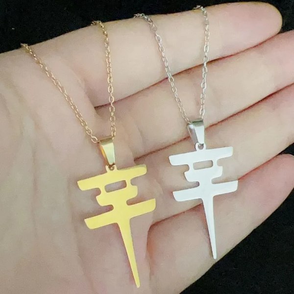 Hotell anheng halskjede for menn kvinner kpop krage choker rustfritt stål smykker