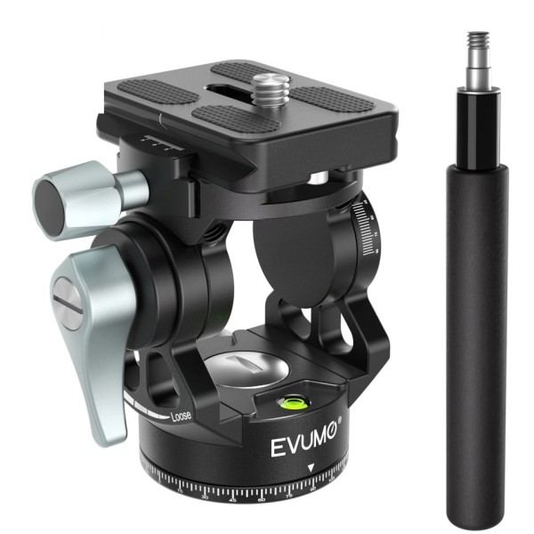 Lättvikts Mini Video Stativ Head Tilt Pan Mount Arca Swiss Quick Release Plate Panoramic Fluid Video Head