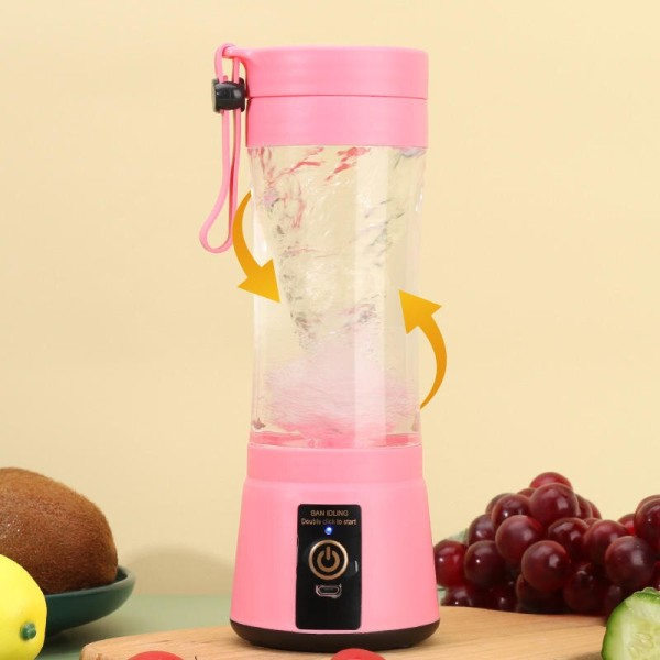 Bærbar frukt juice blendere sommer personlig elektrisk mini flaske hjemme USB 6 blader juicer