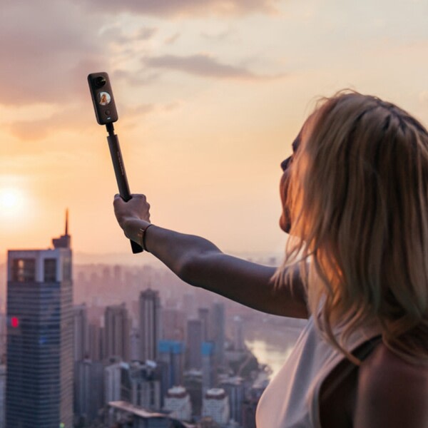 Invisible Selfie Stick For GO 2 / ONE RS / R 70cm 1,2m Carbon Fiber Extension Stang