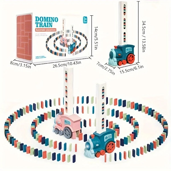 Automatisk Lægtende Domino Tog Elektrisk Bil Brick Blocks Kits