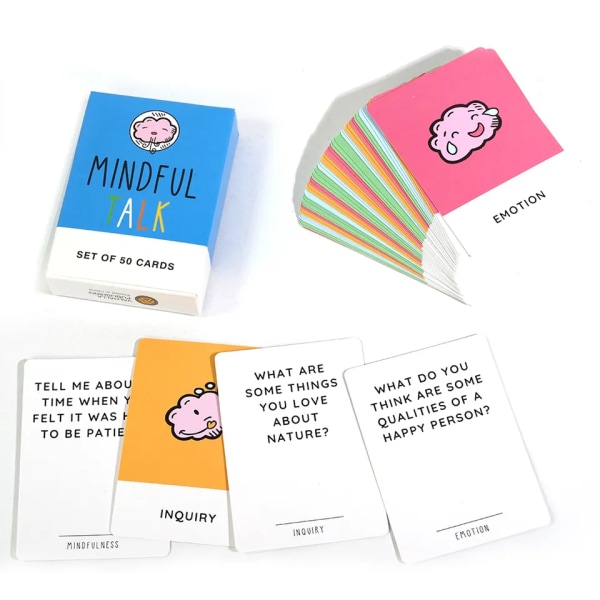 Mindfulness Talk Card Game The School of Mindfulness Mindfulness Spill for Barn Mindful Talk Cards