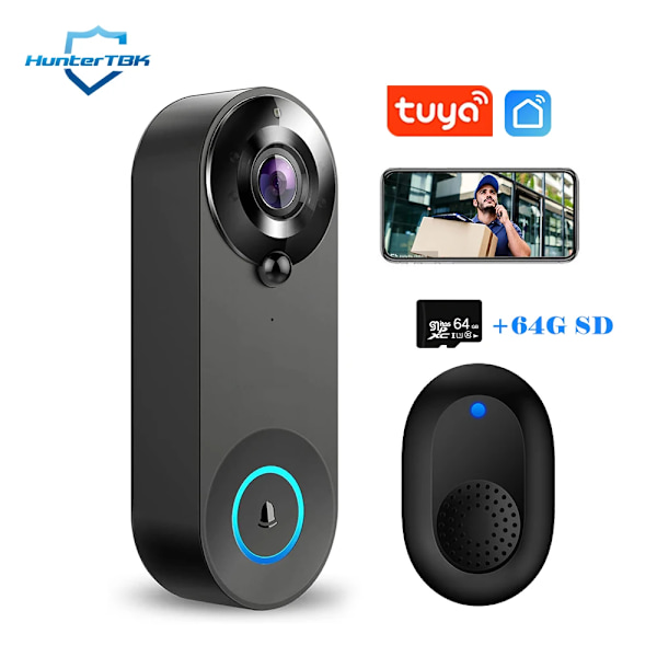 1080P Trådlöst WIFI Dörrklocka Video Intercom Dörr Klocka med kamera