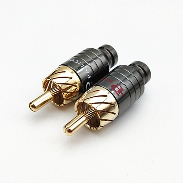 4 stk. Luksus lodning RCA stik stik stik højttaler lyd output/Input adapter stik forgyldt belagt