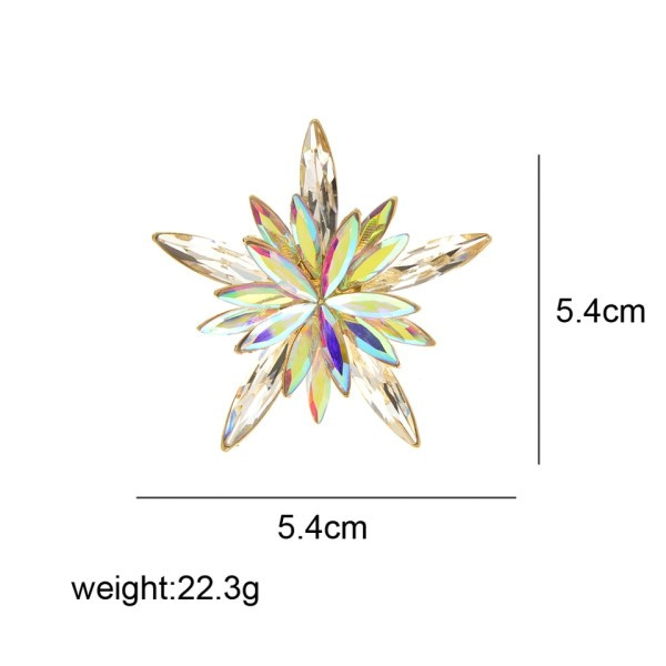 Lumihiutale rintakoru talvi muoti design neula joulu korut