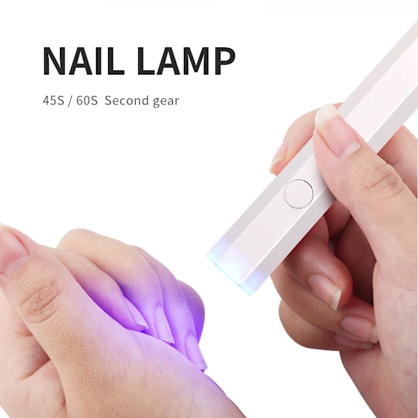 Quick Dry Nail Fototerapi Maskin 3 UV LEDs 3W Gel Polish Nail Tryer Lampe Manicure Værktøj