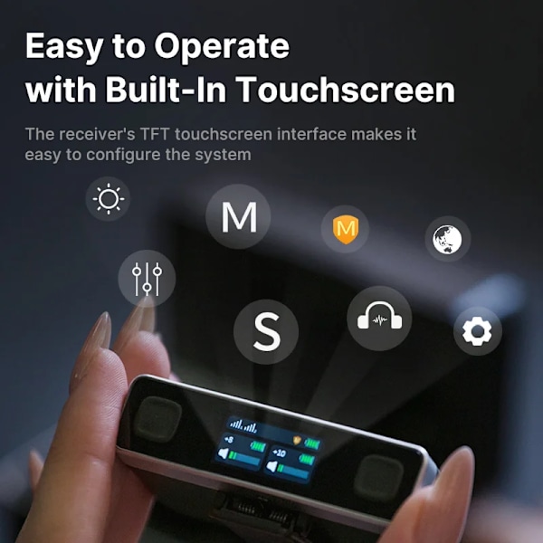 U-Mic Stereo Mikrofon Dubbel Channel Trådlöst Lavalier Mikrofon System för DSLR Smartphone Intervju Video inspelning