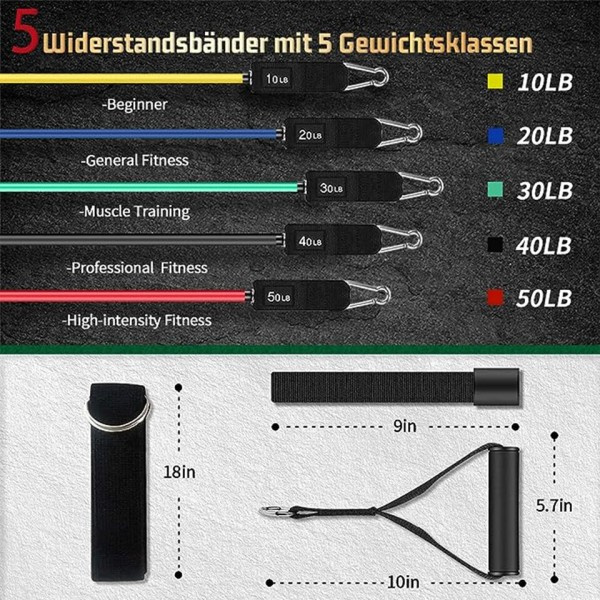 Motstånd Band Motion Fitness Band Träning Ut Styrka Träning Utrustning Träningspass Band Set