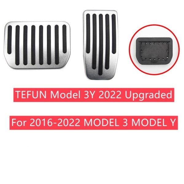 Aluminium legering fot pedal for tesla modell 3 y akselerator gass drivstoff brems pedal rest pedal pads matter deksel