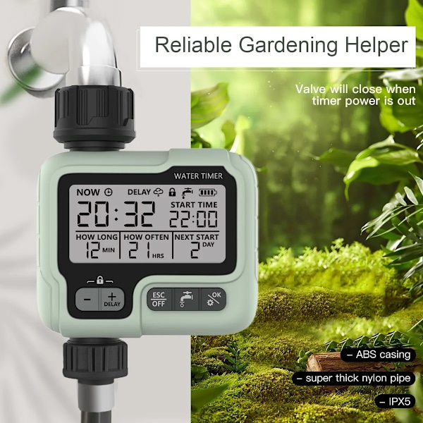 Automatisk vatten timer trädgård digital bevattning maskin intelligent sprinkler används utomhus för spara vatten&Time