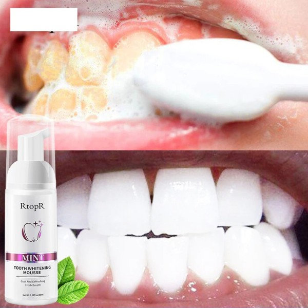 Tänder rengöring blekning mousse avlägsnar fläckar tänder blekning oral hygien mousse tandkräm
