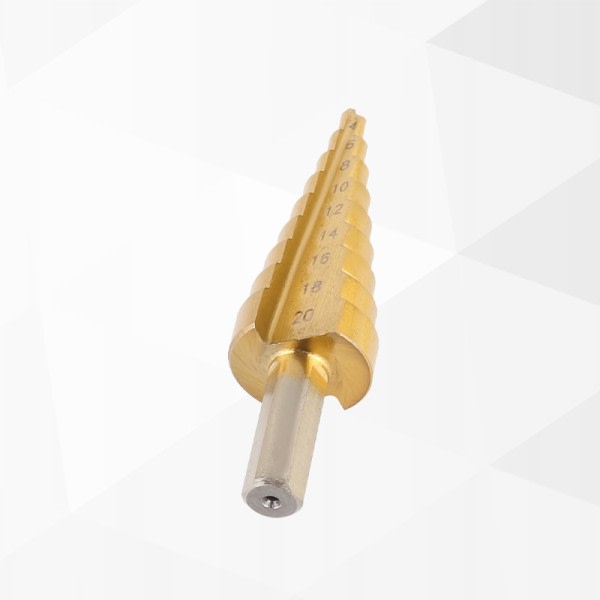 1 stk 4-20mm HSS stål Large Trinn Drill Cone Drill Titanium Bit