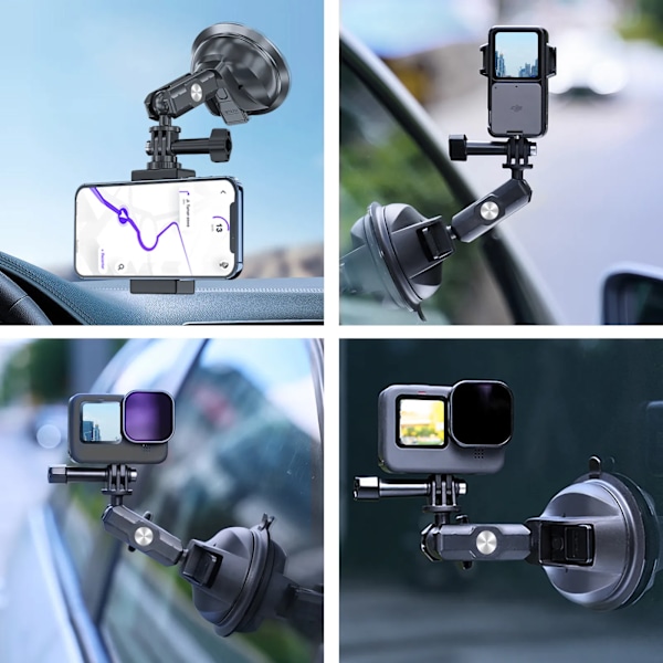Bil telefon Action Kamera Hållare Sug Kopp Justerbar Standard Adapter För GoPro