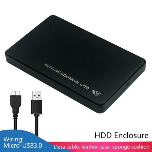 SATA till USB3.0 HDD Hölje Mobil Hårddisk fodral för SSD Extern Lagring HDD Box Med USB3.0/2.0 kabel