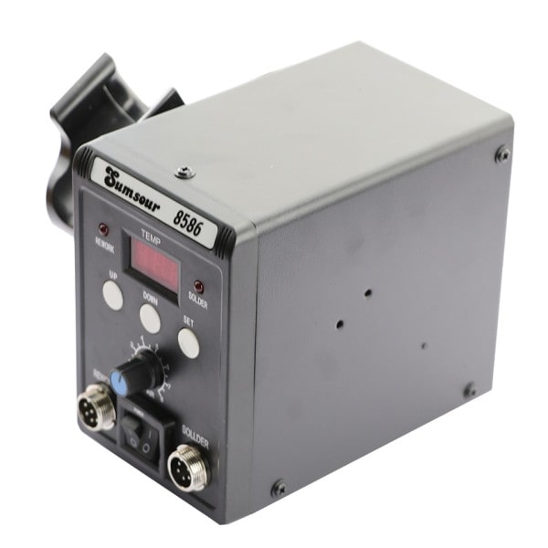 Loddestasjon 8586 760W 2 1 Digital Display SMD Omarbeid Varm luft pistol loddejern