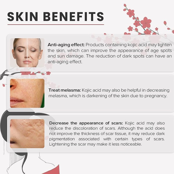 125ml Kojic Sen Concentre Med Collagen Serum Strong Lightening Fade Sta Mørke flekker