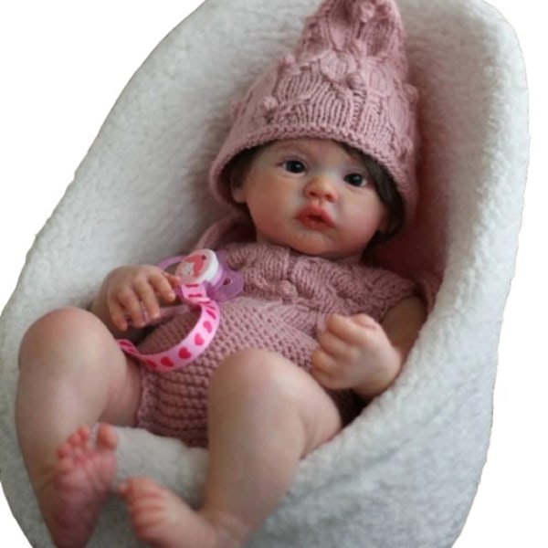 45cm Koko vartalo Silikoni Viini Niitty Bebe Reborn Girl Juuri Hiukset Käsintehty Elämällinen Realistinen Reborn nukke lelu
