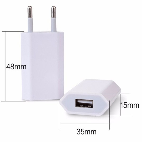 Universal USB AC EU Vegg Strøm Adapter Lade lader adapter