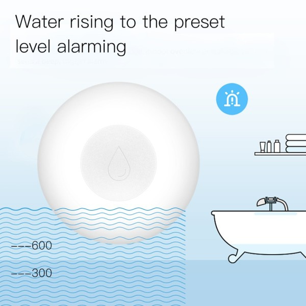 Översvämningssensor Vatten Läckage Detektor Vatten Tank Full Alarm Bräddavlopp Säkerhet Larm System