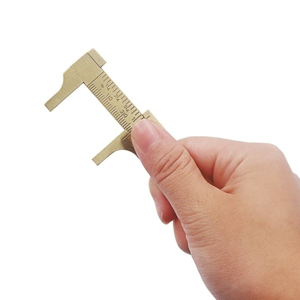 Mått Mätning Verktyg Ficka 0-80 mm Mini Mässing Glidande Mätare Vernier Bokmått