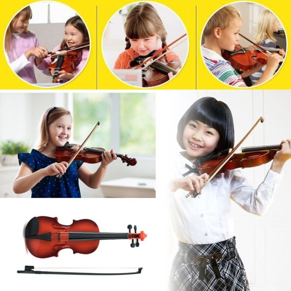 Simulering fiol musikal leksak justerbar sträng musikal nybörjare utveckla instrument öva barn leksaker