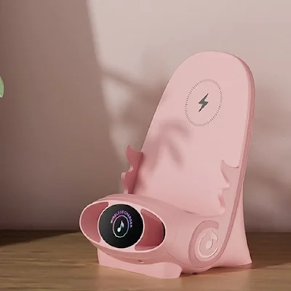 Trådløs opladning stander bærbar mini stol universal 15W stol holder oplader telefon oplader holder