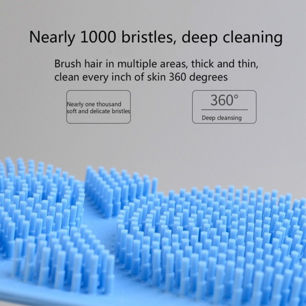 Kropp Silicon Borste Skrubb Kroppen Exfolierande Svamp Borste Badrum Dusch Rygg Borste Bad Skrubb Rengör Verktyg