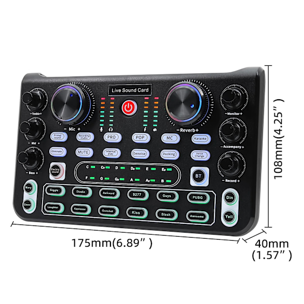 HD X60 Ljud Kort Engelsk Version Professionell Ljud Kort Ljud Mixer
