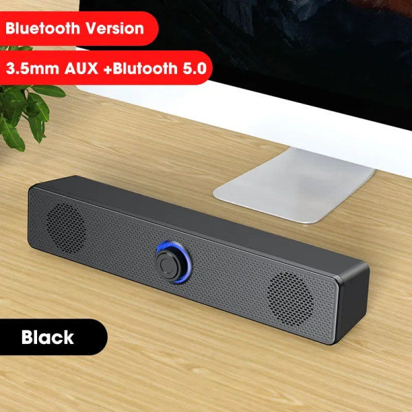 PC Soundbar Kablet og Trådløs Bluetooth Høyttaler USB Powered Soundbar
