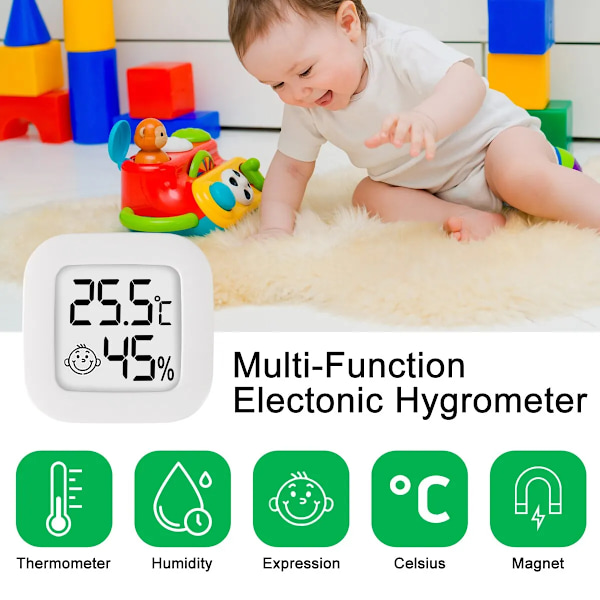 Mini Temperatur LCD Elektronisk Monitor Hygrometer