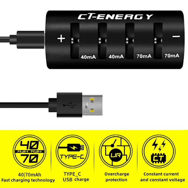 LED Display 3,7V 3,6V 4 Slot Lithium Batteri Laddare för USB Snabb laddare