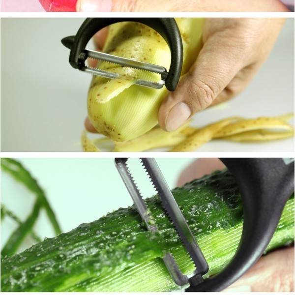 Melon och frukt skalare rostfritt stål frukt skalare multifunktion hyvling kniv miljövänlig