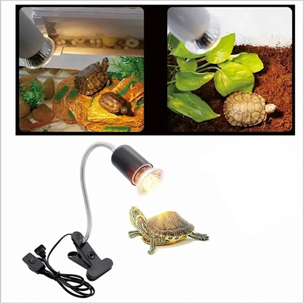 50W halogen pære inkluderet krybdyr varme lampe justerbar akvarie tank varme lamper