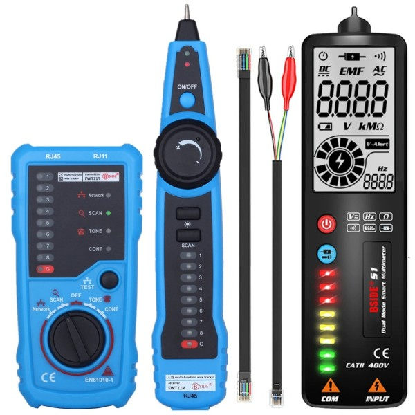 FWT11 Hög Kvalitet RJ11 RJ45 Cat5 Cat6 Telephone Wire Tracker Tracer Toner Ethernet LAN Nätverk Kabel Tester Line Finder