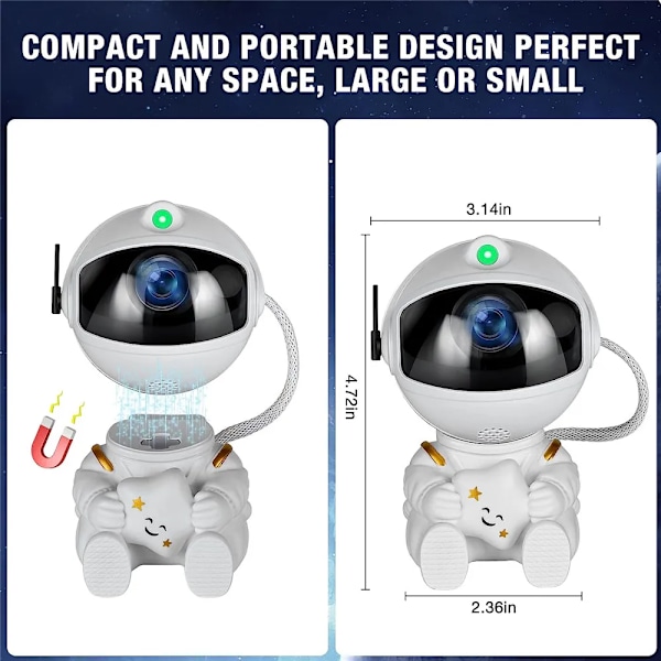 Stjerne Projektor Galaxy Nat Lys Astronaut Rum Projektor