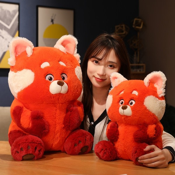 Drej Rød Plyd Legetøj Kawaii Anime Panda Plushies Pude Fyld Bjørne Dukke Pige Blødt Legetøj