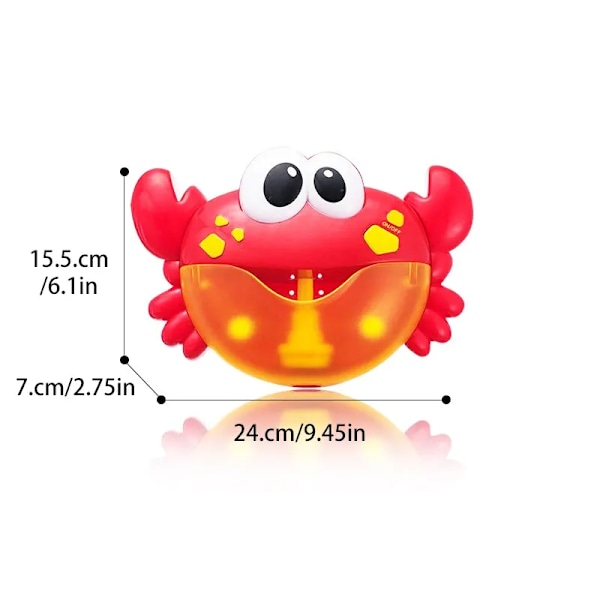 Crabs Bubble Machine Elektrisk Musik Automatisk Tvålmakare Rolig Badkar Leka Vatten Spel Baby Bad leksak