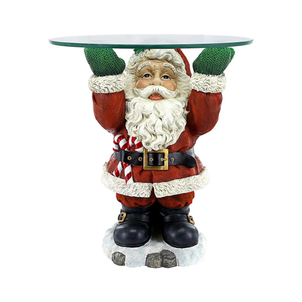 Harts tomten statyer håller mellanmål bricka jul figur med godis hålla