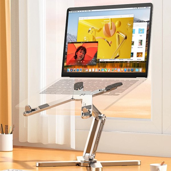 Bedste kvalitet Foldbar Bærbar Stativ 360°Rotation Notebook Bord Aluminium Legering Holder Bærbar Bog Tablet Bracket med varme afledning