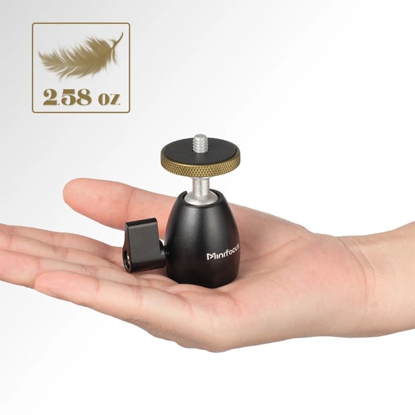 Mini pallo pää kiinnike 360° panorointi kuulapää DSLR:lle/peilitön/Ckamera/Mikrofoni/Näyttö/Slider/Projektori/LED Video valo jalusta