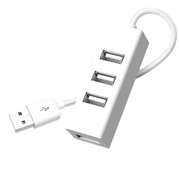 USB 2.0 HUB Strömförsörjning HUB 4 Port USB Adapter För PC Bärbar dator Dator Tillbehör ABS USB Splitter
